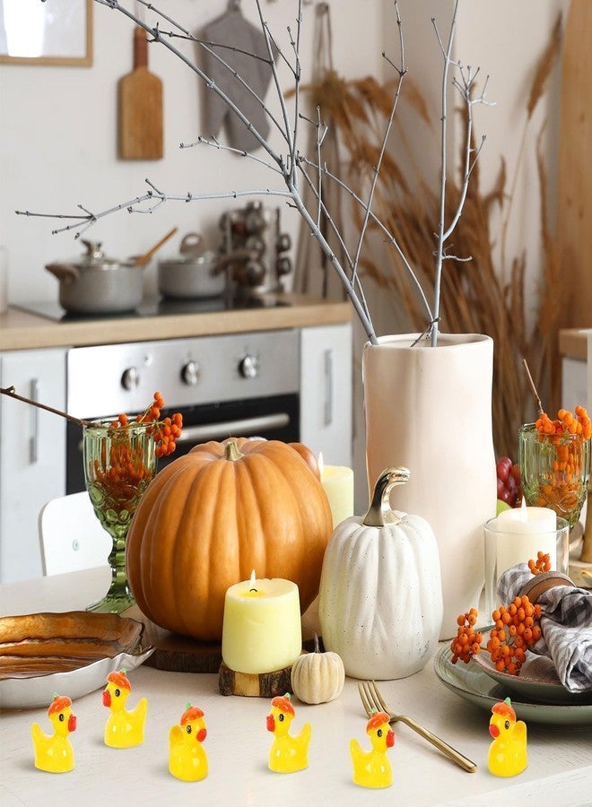مجموعة DTOFOOT من 200 قطعة من بط اليقطين، بط صغير من الراتنج، مثالية لفصل الخريف، تماثيل بط اليقطين المصغرة، زينة طاولة الطعام، يمكنك صنعها بنفسك، هدية لحفلات عيد الشكر والهالوين ذات الطابع الخريفي - Image 5